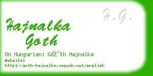 hajnalka goth business card